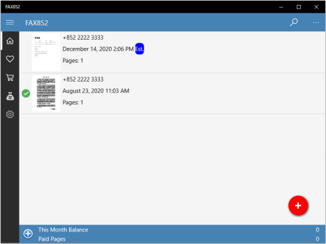 Screenshot of FAX852 for Windows 10